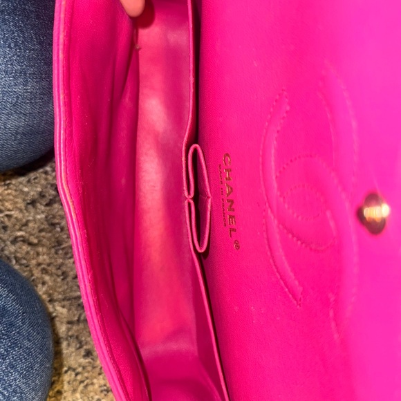 Chanel Hot Pink Quilted Shoulder Bag AUTHENTIC - Picture 7 of 8